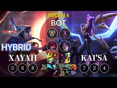 KT HyBriD Xayah vs Kai'Sa Bot - KR Patch 11.4