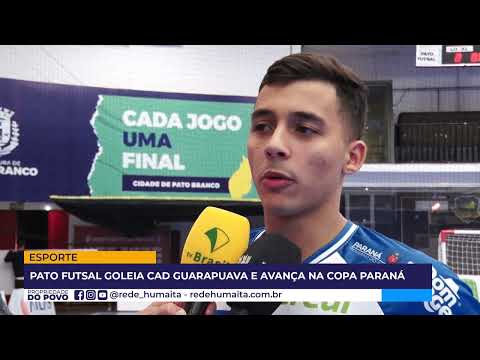 Pato Futsal goleia CAD Guarapuava e avança na Copa Paraná