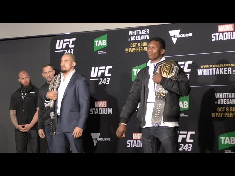 UFC 243: Whittaker vs Adesanya Media Day Face Offs