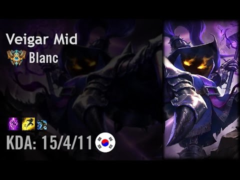Veigar Mid vs Azir - Blanc - KR Challenger Patch 6.9