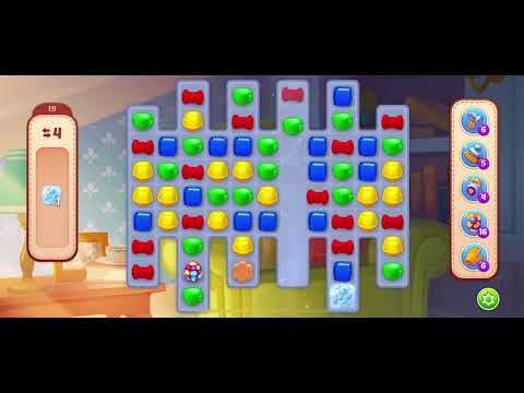 Homescapes level 19 after level 12950 - no booster gameplay