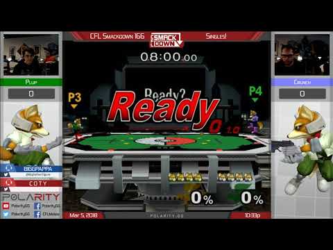 CFL Smackdown 166 Melee - Plup (Fox) vs Crunch (Blue) - Winners Quarters