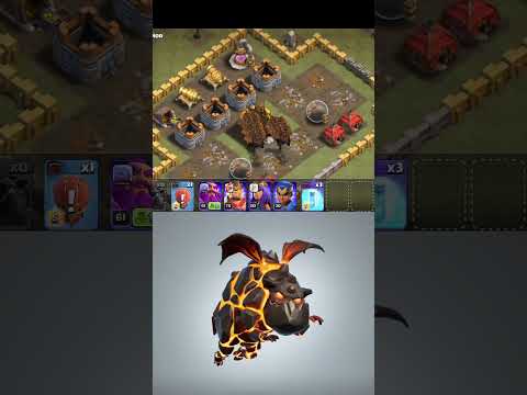 Lava dragon vs Goblin fort|#shorts #coc #clashofclans #lavadragon