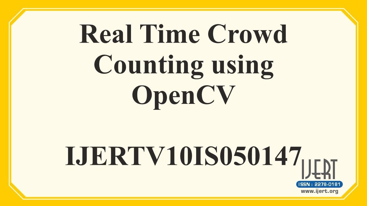 Real Time Crowd Counting using OpenCV