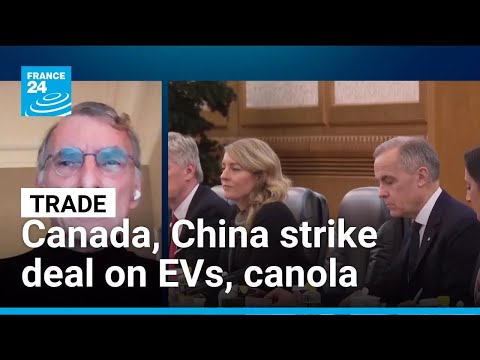 Canada announces trade deal with China on EVs, canola • FRANCE 24 English