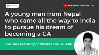 Bishal Timsina on getting an AIR-1 in CA Final Jan’21 Exam | AIR Interview | Unacademy CA video