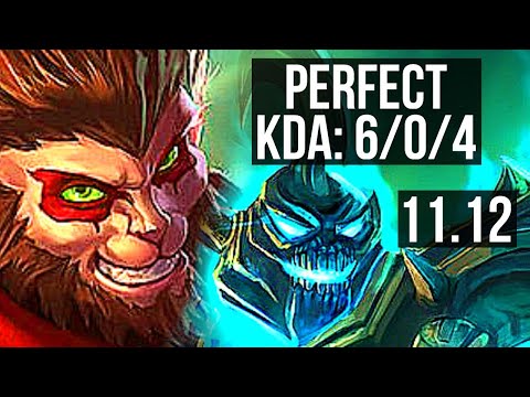 WUKONG vs HECARIM (JUNGLE) | 6/0/4, 1400+ games, Dominating | KR Master | v11.12
