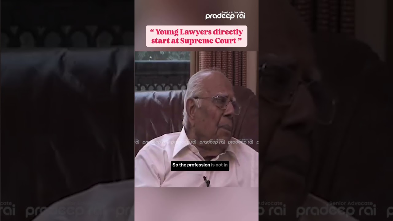 Why Young Lawyers Start Practising Directly In Supreme Court? : Ram Jethmalani, Senior Advocate