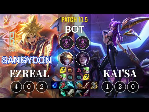 SRB Sangyoon Ezreal vs Kai'Sa Bot - KR Patch 11.5