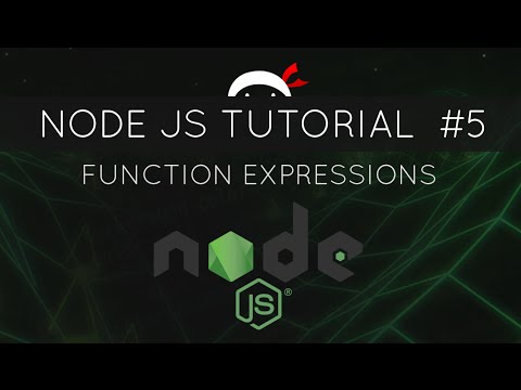 Node JS Tutorial for Beginners 5 Function Expressions