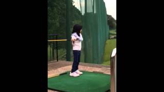 Mas swinging with new hello kitty golf shoe