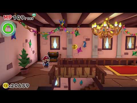 How to Jump the Gap and get the Treasure Chest in Toad Town's Mansion | Paper Mario The Origami King