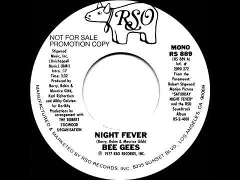 1978 Bee Gees - Night Fever (mono radio promo 45)