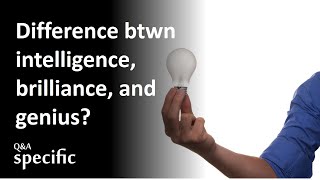What is the difference between intelligence, brilliance, and genius?