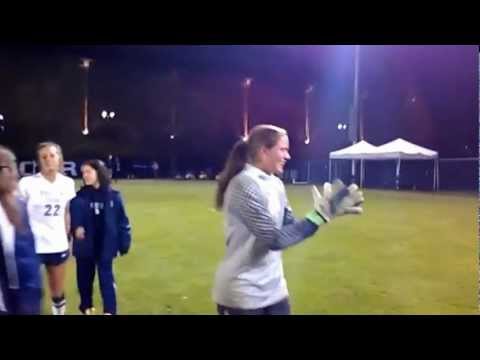 BYU Women's Soccer Celebration vs Marquette 3rd Round NCAA Tournament 11 17 12