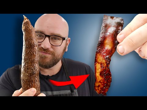 Making Incredibly REALISTIC BACON FROM A ROOT!