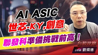 AI ASIC 世芯-KY,創意，聯發科準備挑戰前高！｜台股攻略｜劉烱德 (圖)