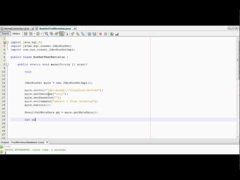 Java Database Rowset Tutorial My Test Revision Steps