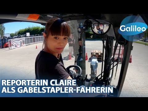 The smallest mistakes can have devastating consequences! Reporter Claire as a forklift driver