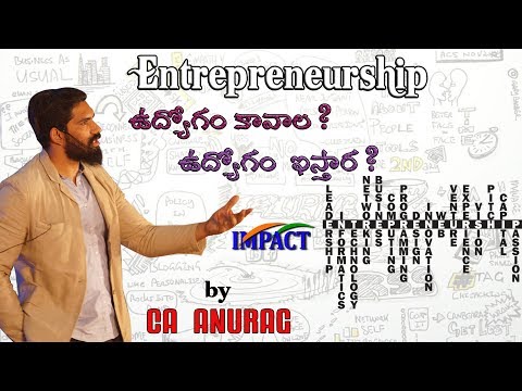 Entrepreneurship | Anurag | TELUGU IMPACT Hyd Apr 2017