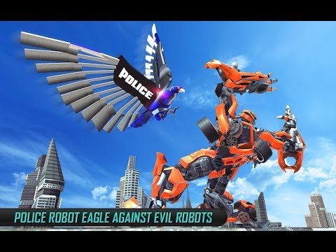 US Police Transform Robot Car Cop Eagle Game (By Kick Time Studios) Android Gameplay HD