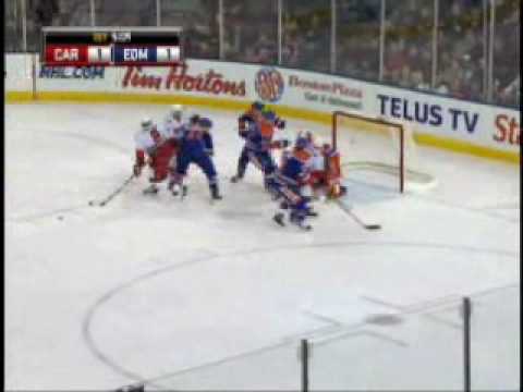 Gilbert Brule scores his 26th NHL goal (February 1, 2010).wmv