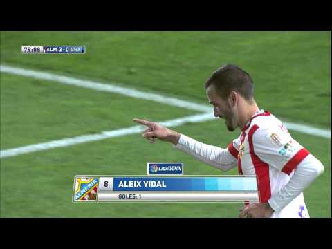 Gol de Aleix Vidal (3-0) en el UD Almería - Granada CF - HD