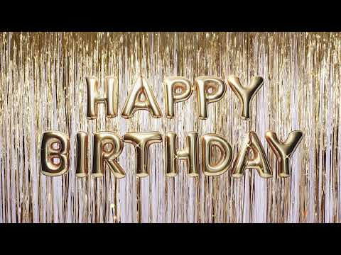 Happy Birthday Gold 4k Animated Birthday Background Bday Party Screensaver