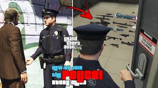 GTA 5 - How To Join the Police! (Police Uniform, Free Weapons & more)