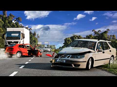 BeamNG Drive - Realistic Car Crashes #8