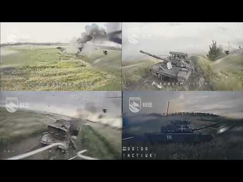 Russian Mechanized Assault Failes! Ten Tanks, x2 BM-21 Grads Destroyed
