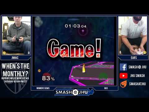 Smash@JHU Melee Monthly #6 - JMac vs. Ears - Winners Semifinal
