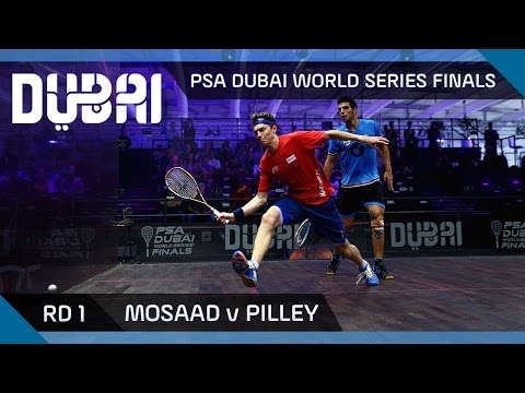 Squash: Mosaad v Pilley - PSA Dubai World Series Finals - Men's Rd1 Highlights