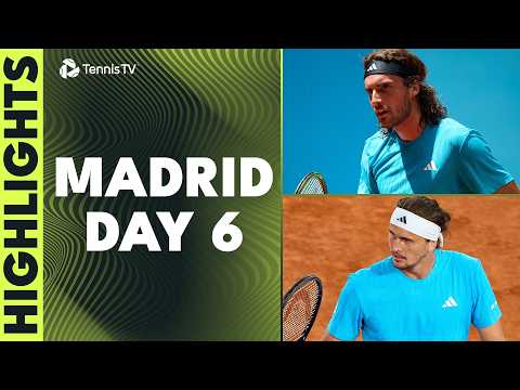 Zverev & Tsitsipas In Action; Ruud, Medvedev, Khachanov Also Feature | Madrid 2026 Day 6 Highlights