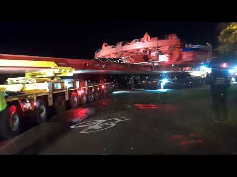 [DZIJO KARKONOSZ] GIGANT KRET  najcięższy element maszyny .TBM….wyjazd z portu Metalchem Opole