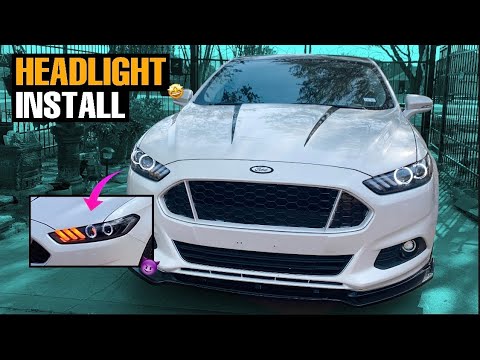 Installing MUSTANG Style Headlights on my Ford Fusion!