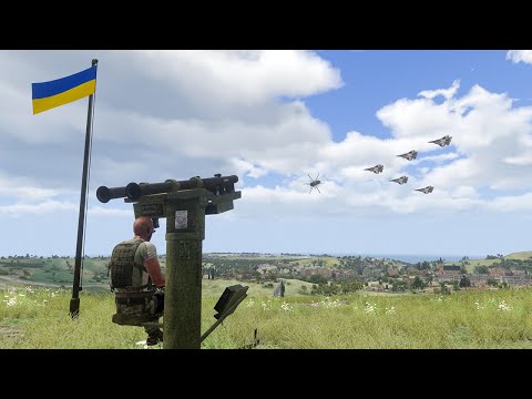 Russian SU-57 Fighter Jets Destroyed by Ukraine Anti-Air Stinger Missile - MilSim ArmA 3