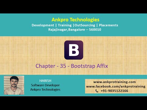Bootstrap Chapter 35 - Bootstrap Affix