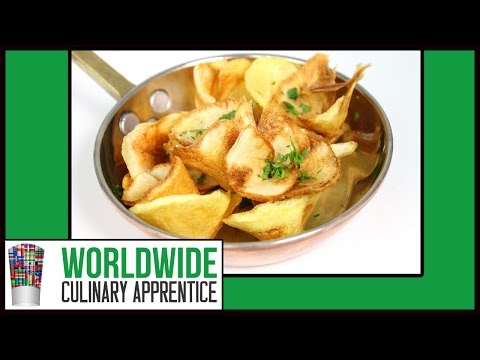 Deep Fried Potato Shavings - Copeaux de Pommes de Terre - Potato Chips - Cooking Classes