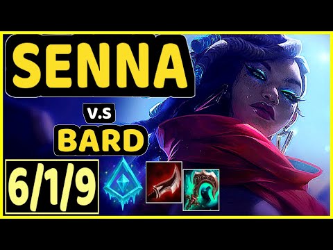 SHIGANARI (SENNA) vs BARD - 6/1/9 KDA BOTTOM SUPPORT GAMEPLAY - EUW Ranked GRANDMASTER