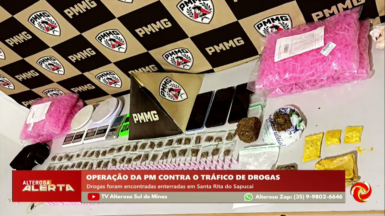 Seis pessoas são presas ou apreendidas em operação contra o tráfico em Santa Rita do Sapucaí