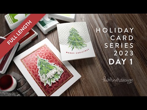 🔴 LIVE REPLAY! Holiday Card Series 2023 - Day 1 - Stamped Trees