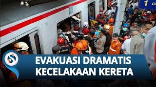 Tim SAR Potong Gerbong KRL Demi Selamatkan 7 Penumpang yang Terjepit, 4 Orang Tewas & Puluhan Luka