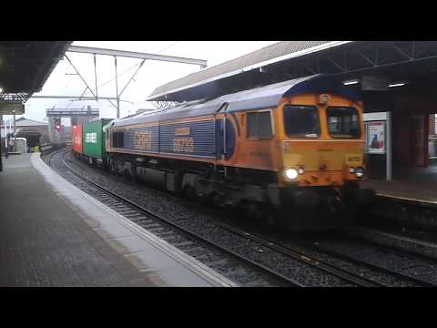 GBRf Class 66 733 Cambridge PSB at Manchester Deansgate Station. October 2017