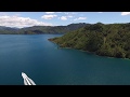 Starting off by looking out over Allports Island, towards Waikawa Bay and then panning around, you will see the typical shallow, aqua coloured waters along the shoreline of Kaipapa Bay.