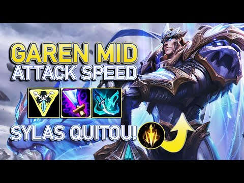 GAREN MID FULL ATTACK SPEED | O SYLAS M7 NÃO AGUENTOU E QUITOU | É MUITO QUEBRADO! | MEC