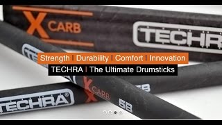 Techra Carbon Fiber Drum Sticks at Endorse Expo 17 | MikesGigTV