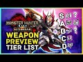 Monster Hunter Rise Sunbreak - Best to Worst Weapon Previews Tier List