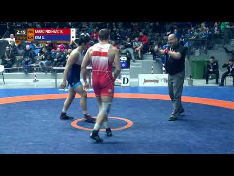 1/16 FS - 86 kg: R. MARCINKIEWIC (POL) v. G. KIM (KOR)