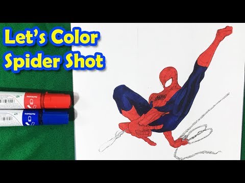 Jump Shot Coloring Spider-Man Jump Shot Style Coloring Pages | SAILANY Coloring Kids ...
